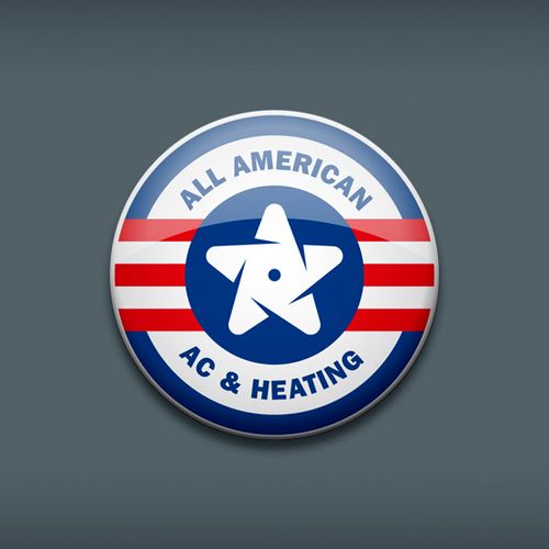 All American AC and Heating, company logo. Air con