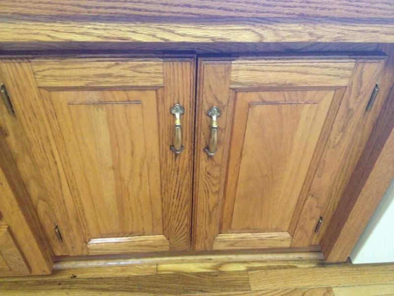 Golden Oak Kitchen Cabinets - After