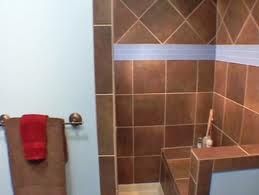 New remodeled bathroom with custom 12x12 ceramic t
