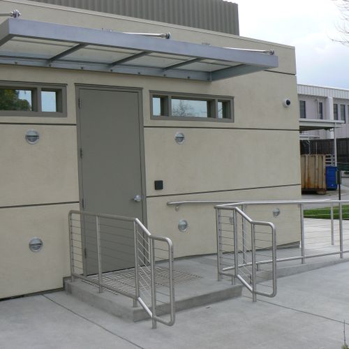 Stainless Steel Cable Rail and Glass Canopy Sunnyv