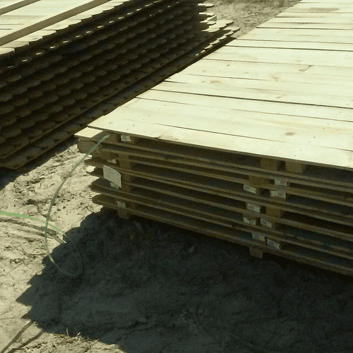Fence Pallets before Starting work