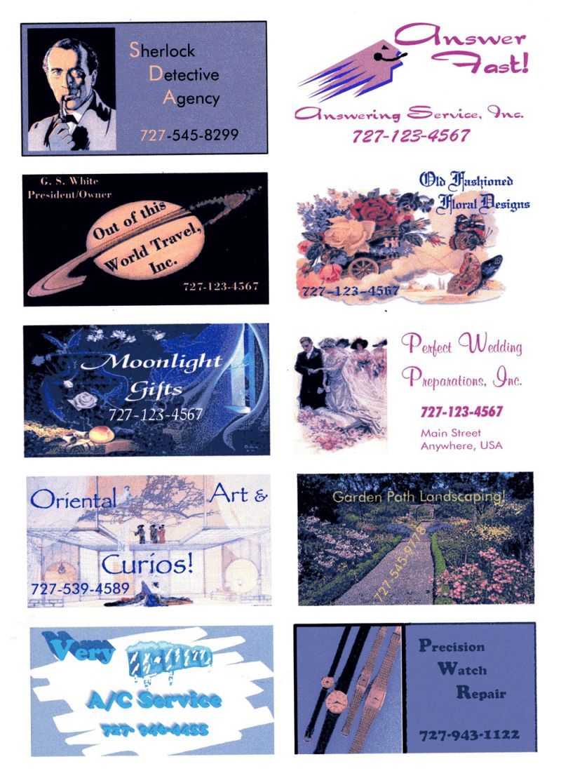 Sample Business Cards
