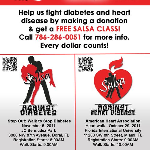 2011 Salsa Against Diabetes Event Flyer