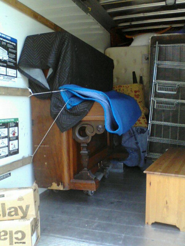 This Upright 950lb Grand Player Piano we moved up 