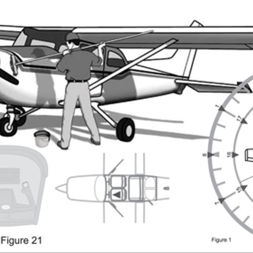 Technical drawing of aircraft used as an illustrat