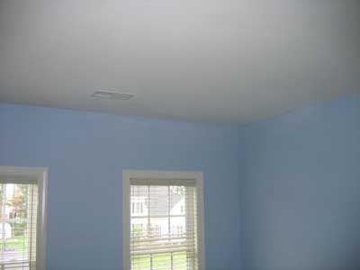 New drywall installed. taped and primed.