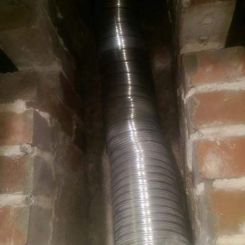 New flue pipe for water heater and furnace