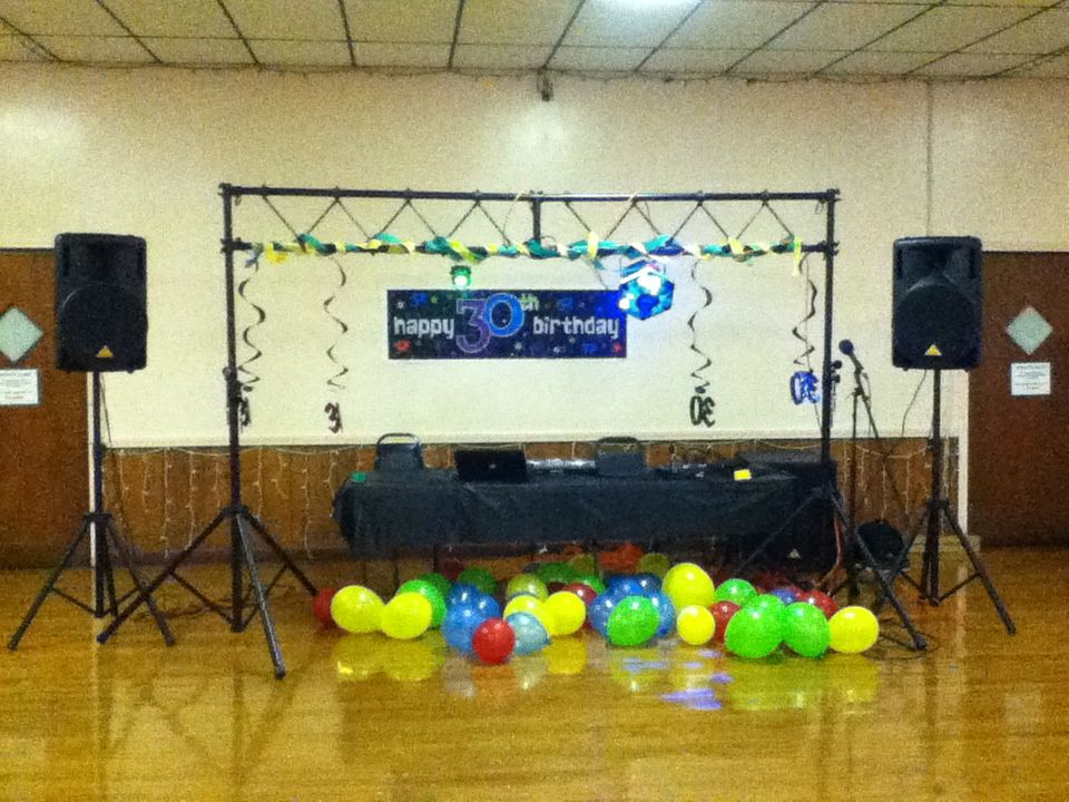 30th birthday party setup