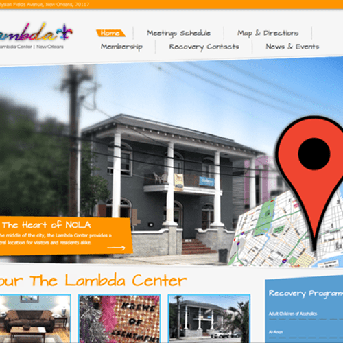 New Orleans Lambda Center website design