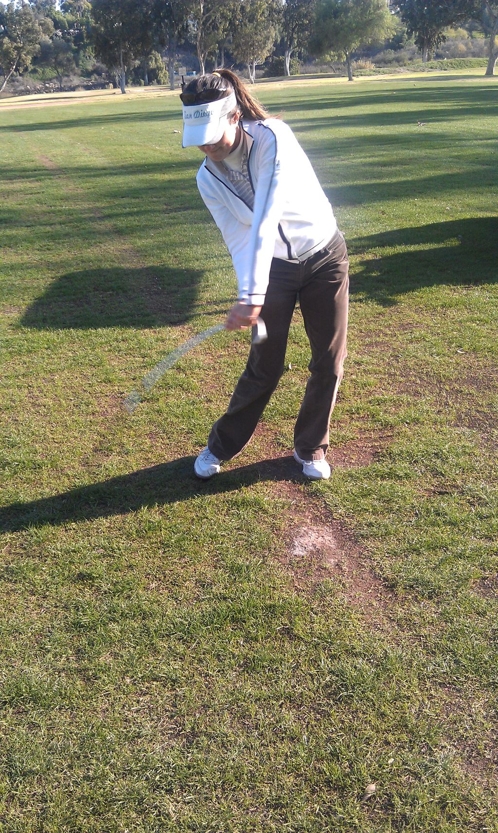 A drill for building club head speed.