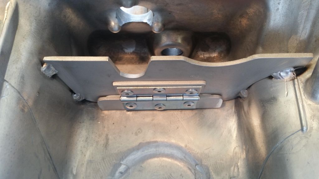 trap for a oil pan for racing motor, aluminum weld