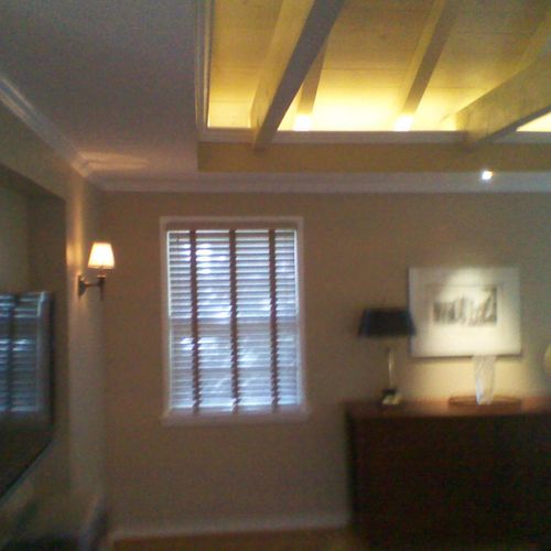 Master bedroom LED cove lighting