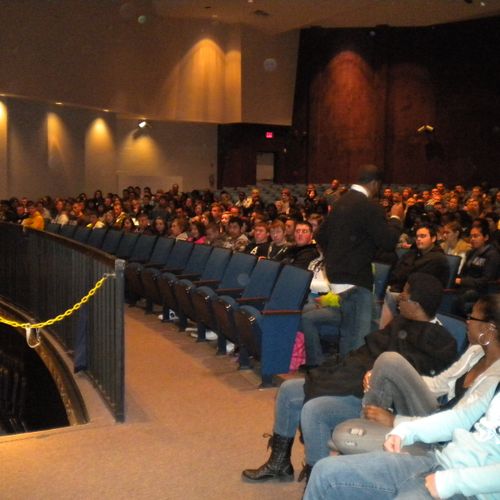 Speaking at Ft. Meade Middle Senior High School in