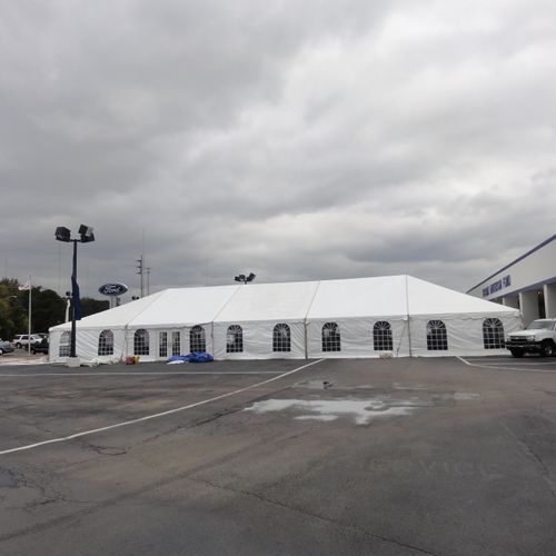 40x100 frame tent for a 50th anniversary celebrati
