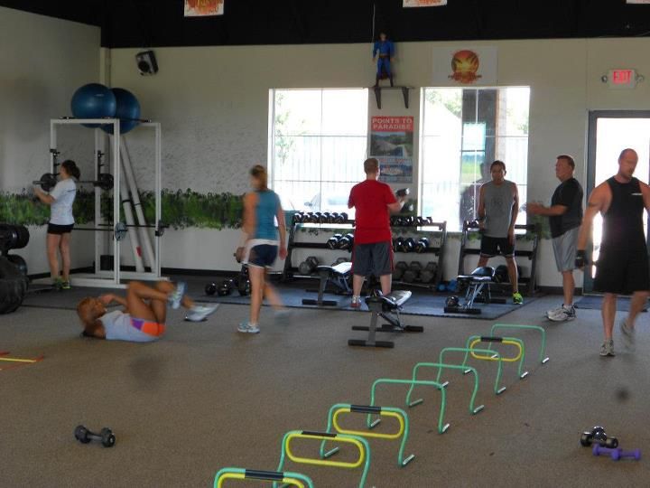 Individuals working out with the assistance of the