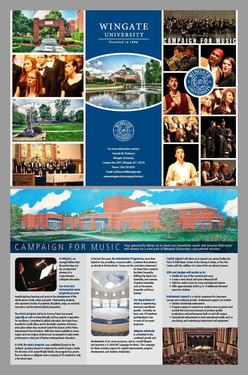 Here is a trifold brochure (front and back side) d