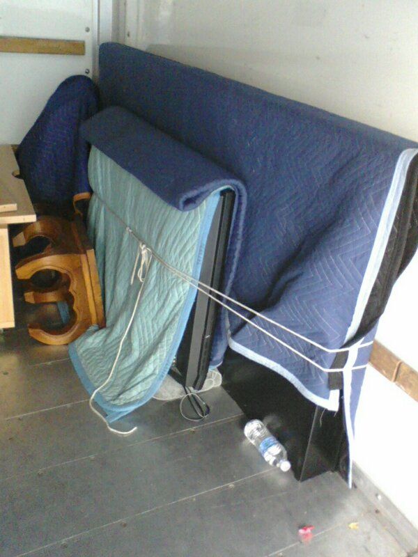Flat screen tv padded and protected and secured do