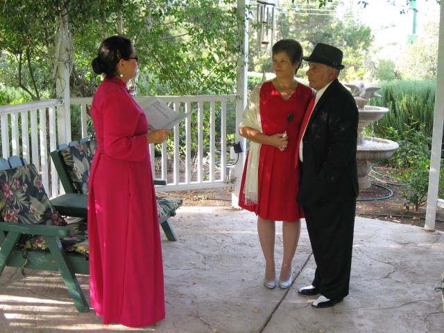 An older couple having an annual re-affirmation ce