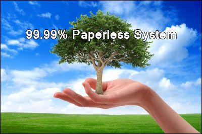 99.99% paperless.