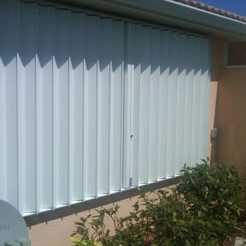 Accordion Shutters are permanently installed and p