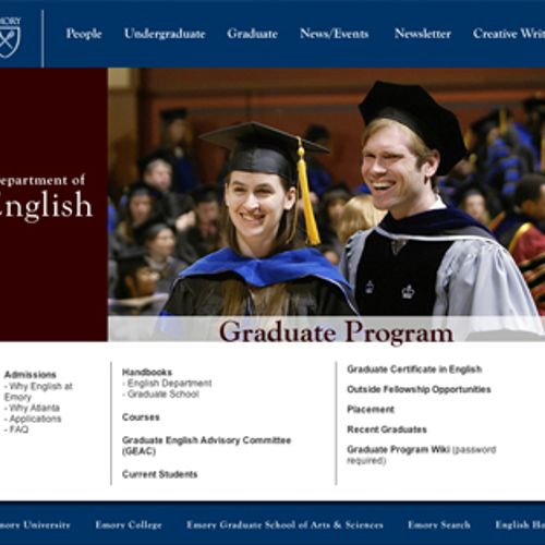 Website site for Emory University