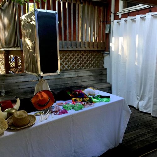 Outdoor setup with our open style booth