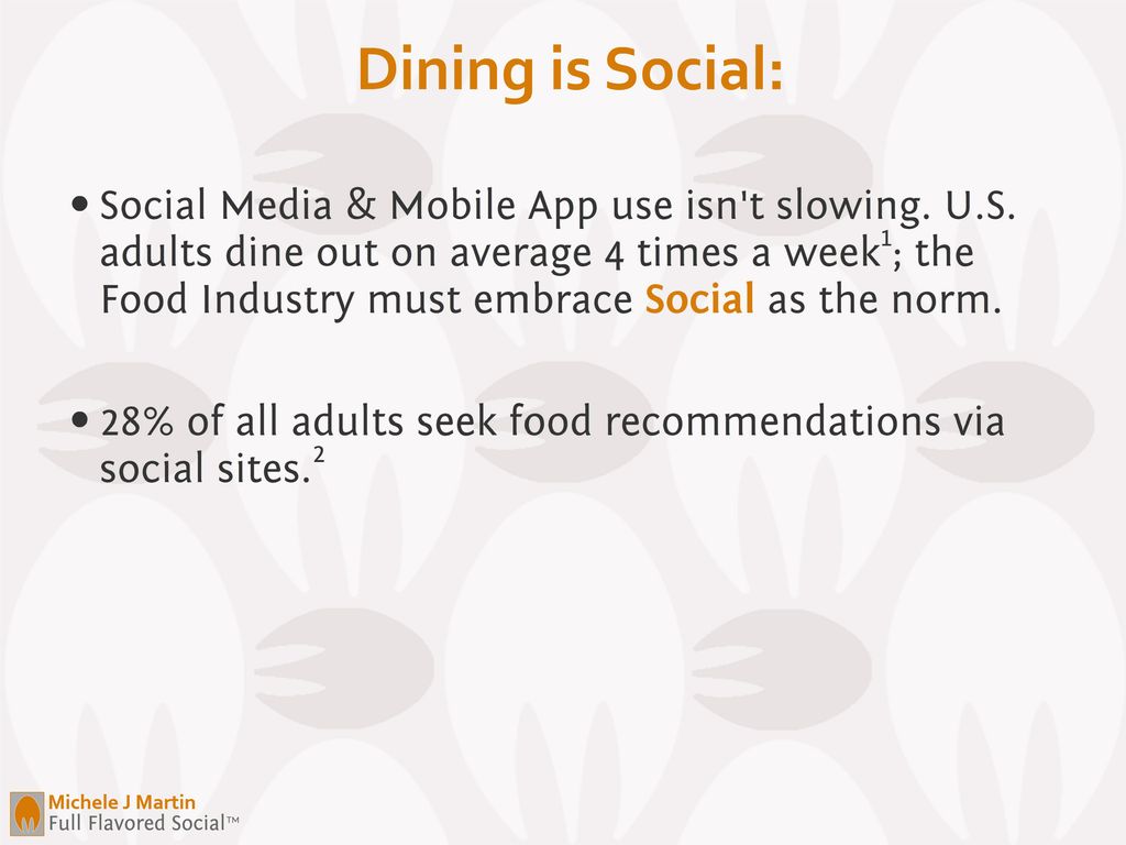 The food industry can not ignore social media. Soc