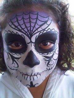 Girly Day of the Dead Face painting
