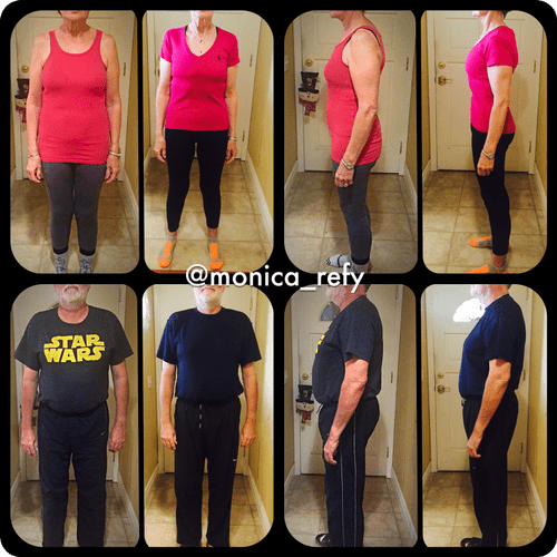 Clients: Agnes and Tom. Both lost inches and pound