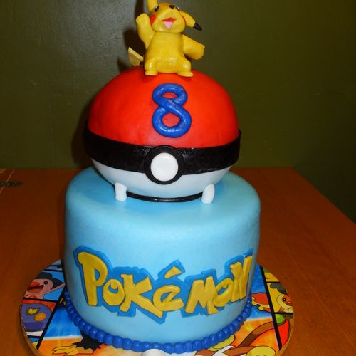 Happy 8th Birthday Pokemon Cake
