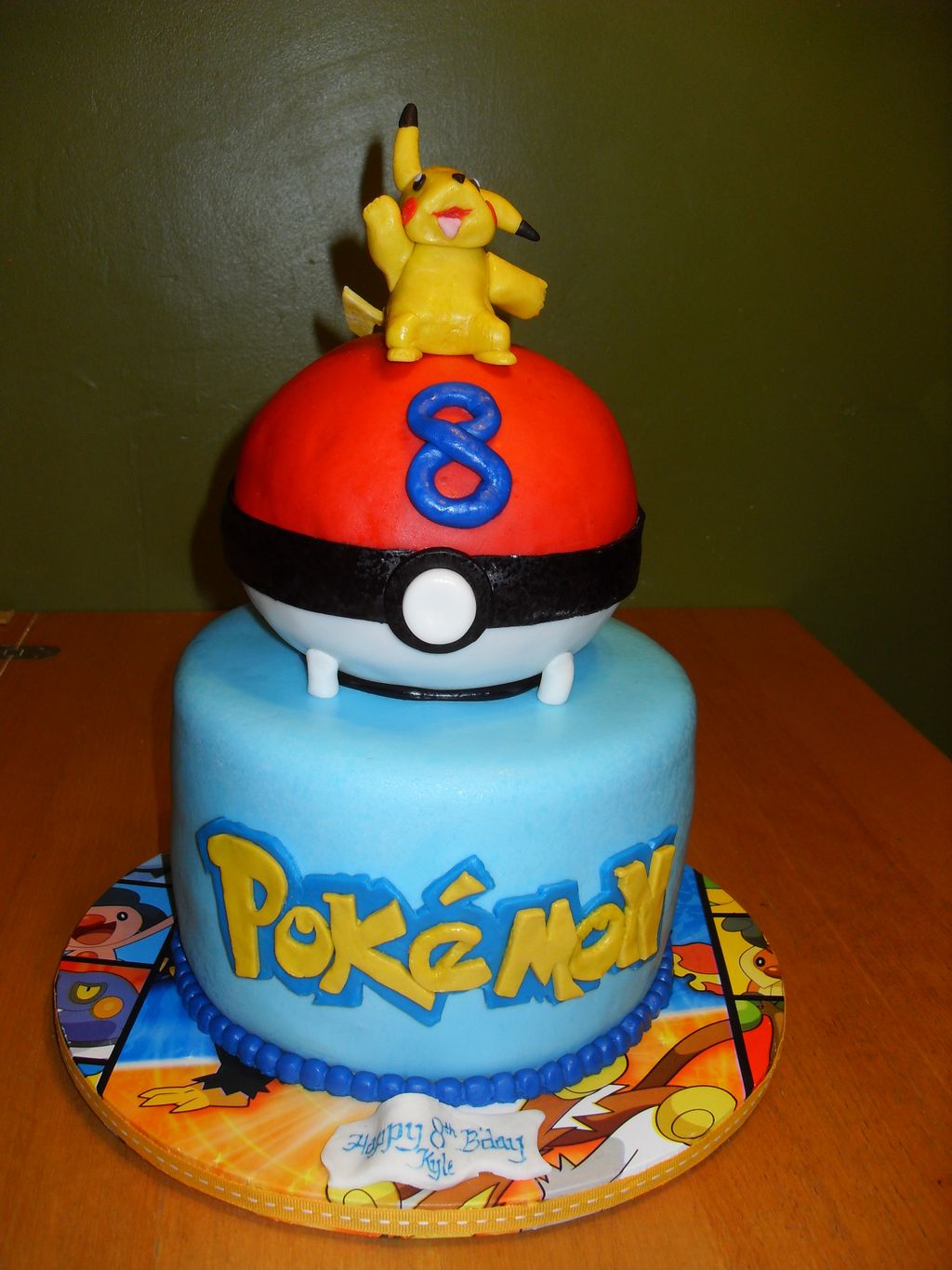 Happy 8th Birthday Pokemon Cake