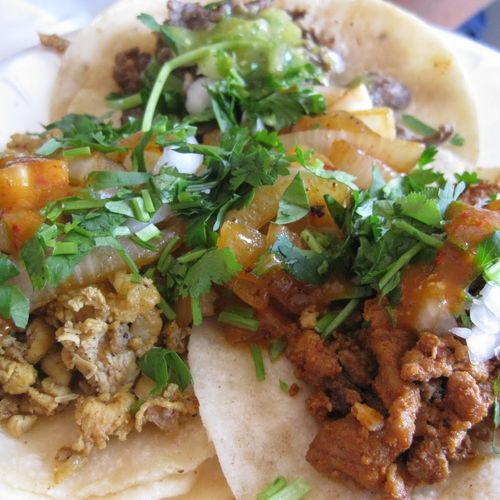 Taquero: carne asada, chicken or carnitas