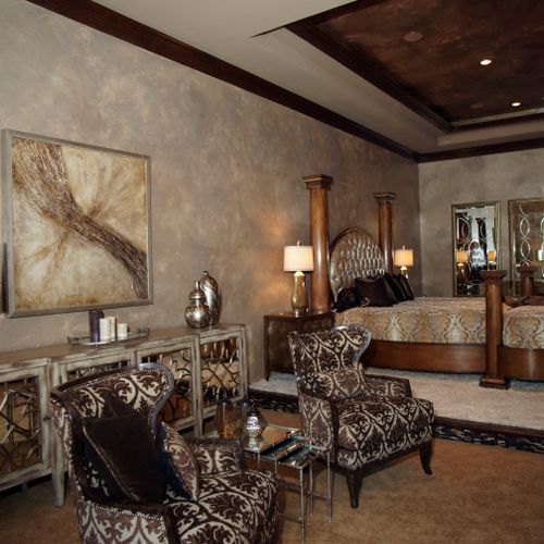 The ultimate master suite!  Custom faux finishes, 