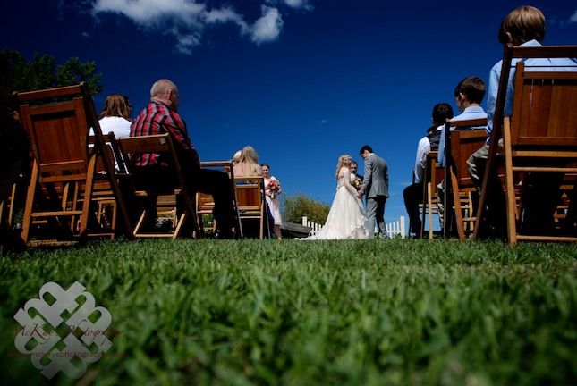 orchard wedding ceremony at Hurd Orchards