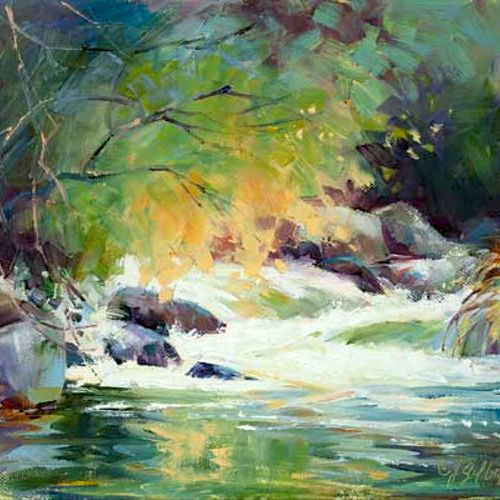 Oak Creek at Briar Patch
Oil on canvas (plein air 