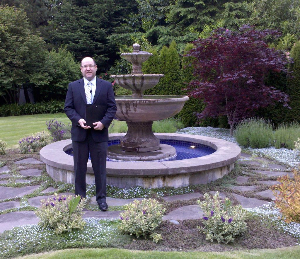 Getting ready for a ceremony at a private home in 