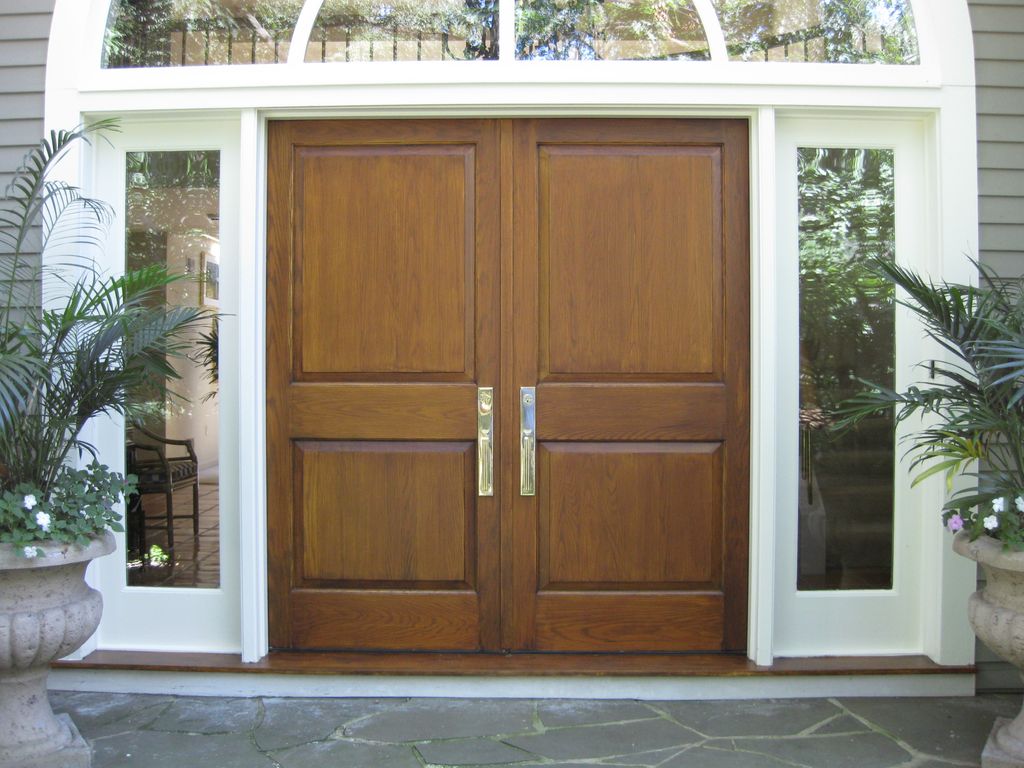We stripped, sanded and refinished these solid woo