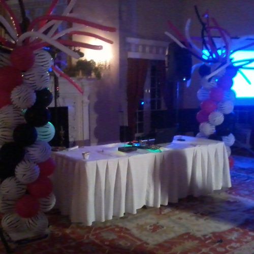 Set-up for 16th birthday party at Fox Chapel Golf 