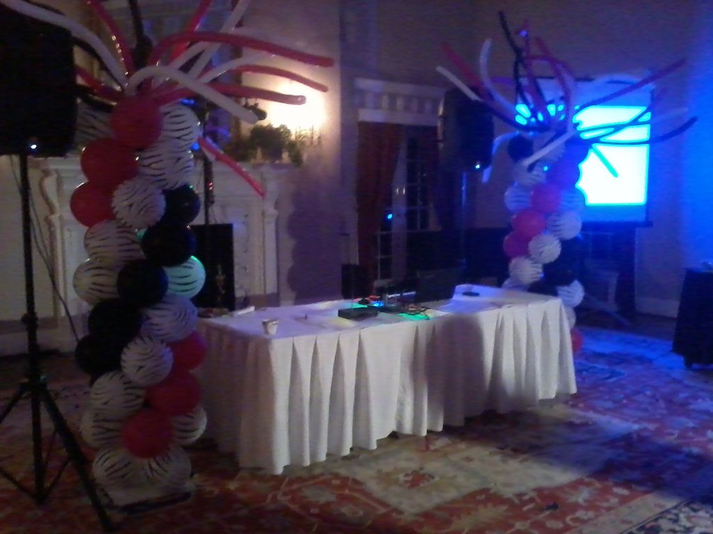 Set-up for 16th birthday party at Fox Chapel Golf 
