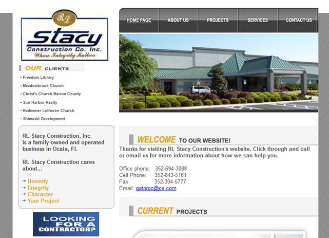 A building contractor's website.