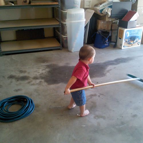 My little helper!
Brayden loves to rake!