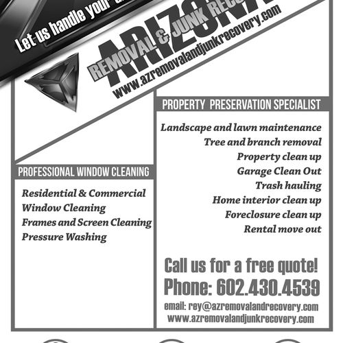 We do it all, From Junk Removal, Rentals Cleanouts