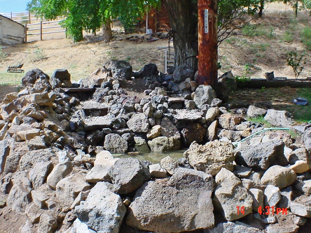 Rustic rock pond feature - near Lucky Peak Lake.