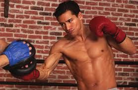 Mario Lopez Working the Punch Mitts