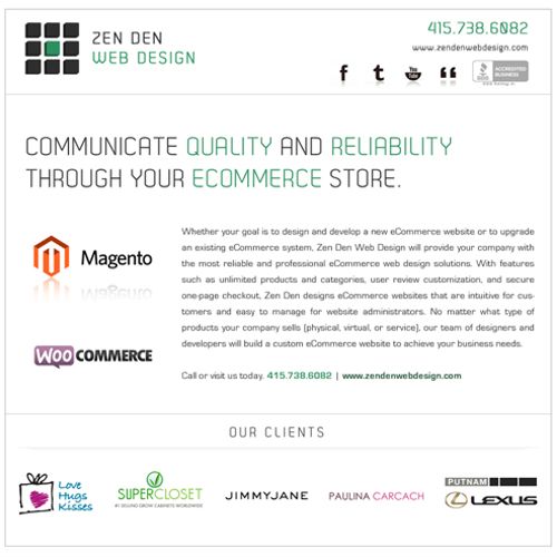 Zen Den Web Design Knows eCommerce.