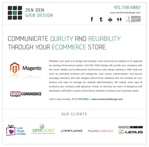 Zen Den Web Design Knows eCommerce.