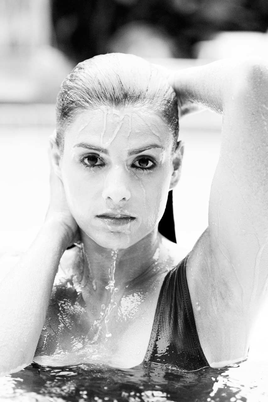 Headshot for an athletic model who also swims.
