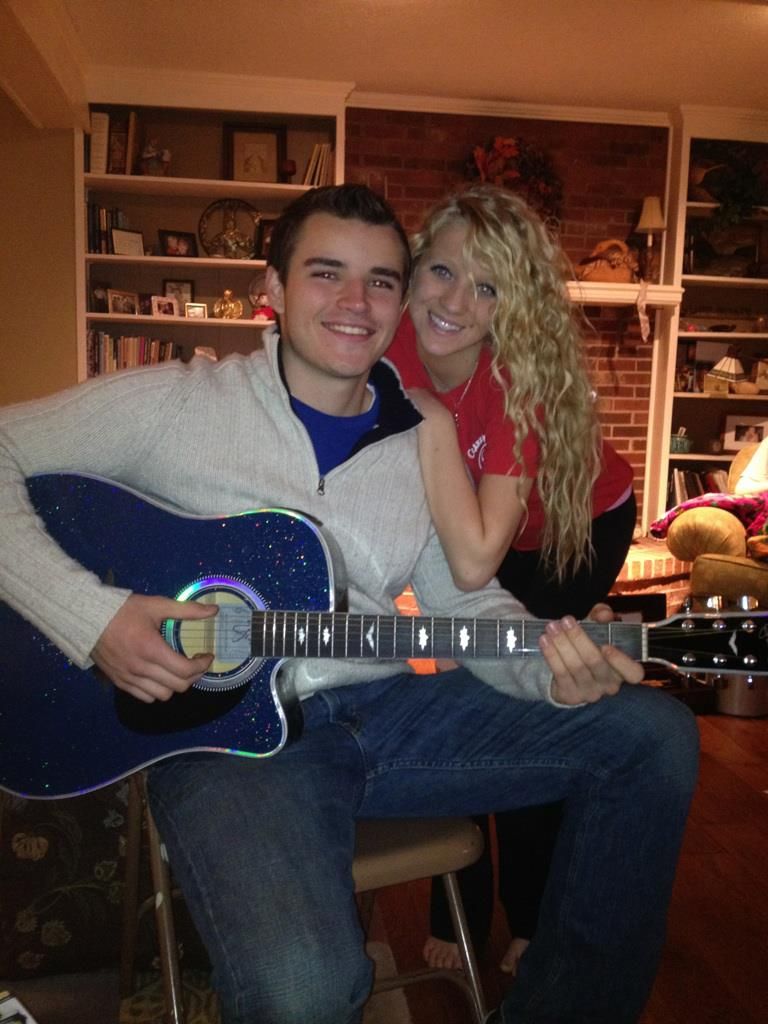 Singing and playing guitar with my beautiful cousi