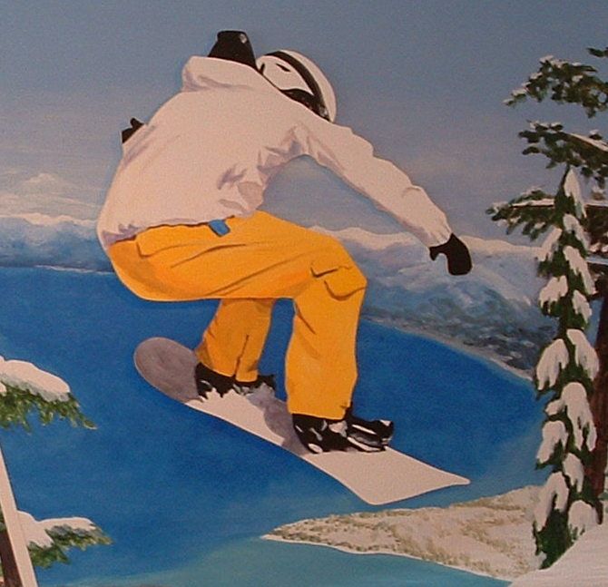 A section of the mural for the California Welcome 