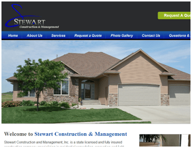 Stewart Construction & Management, Business Websit